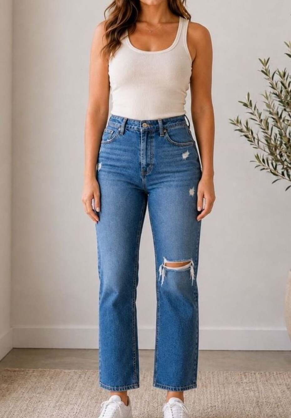 Abercrombie & Fitch Curve Love Ultra High Rise Ankle Straight Jeans SZ 30
